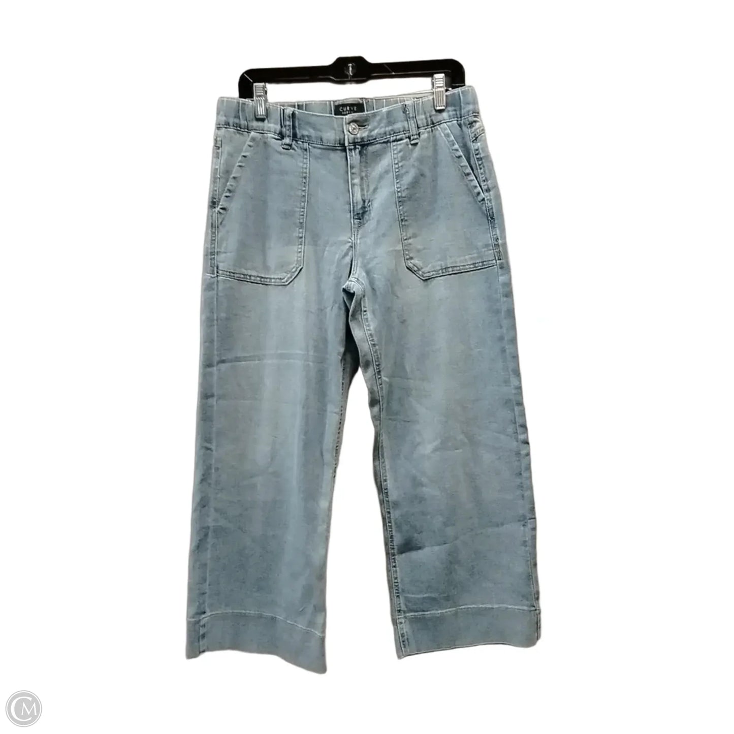 Jeans Straight By Curve Appeal In Blue Denim, Size: 10