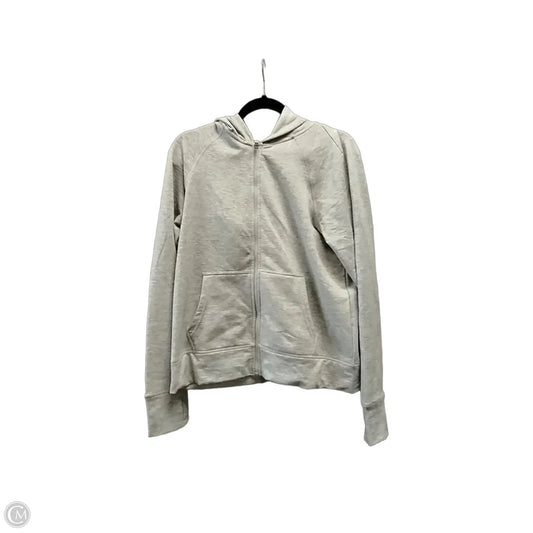 Athletic Jacket By Yogalicious In Grey, Size: L