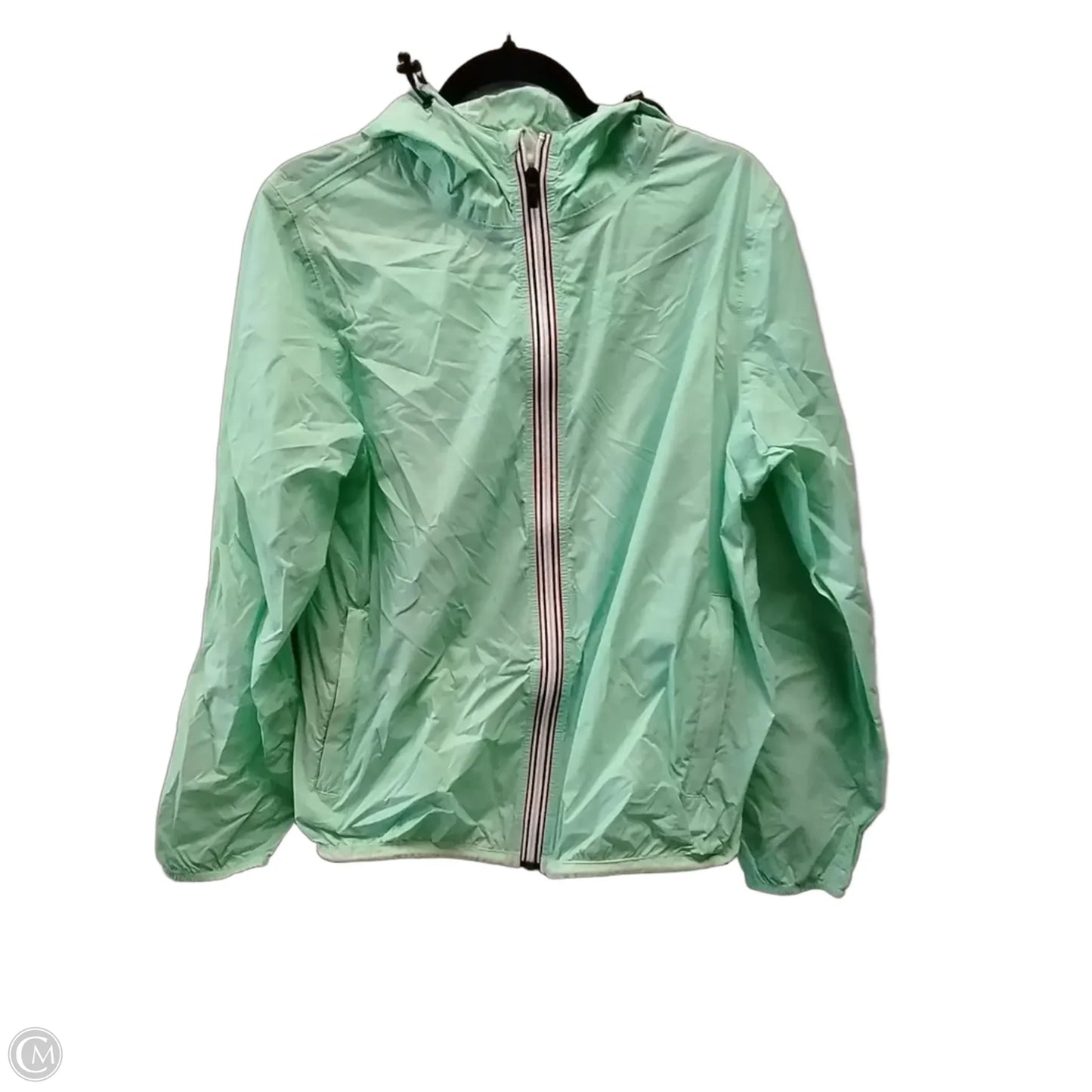 Athletic Jacket By Eddie Bauer In Green, Size: L
