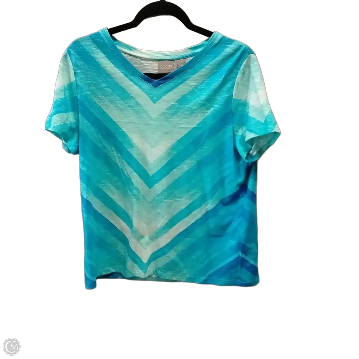 Top Short Sleeve By Chicos In Blue, Size: 1