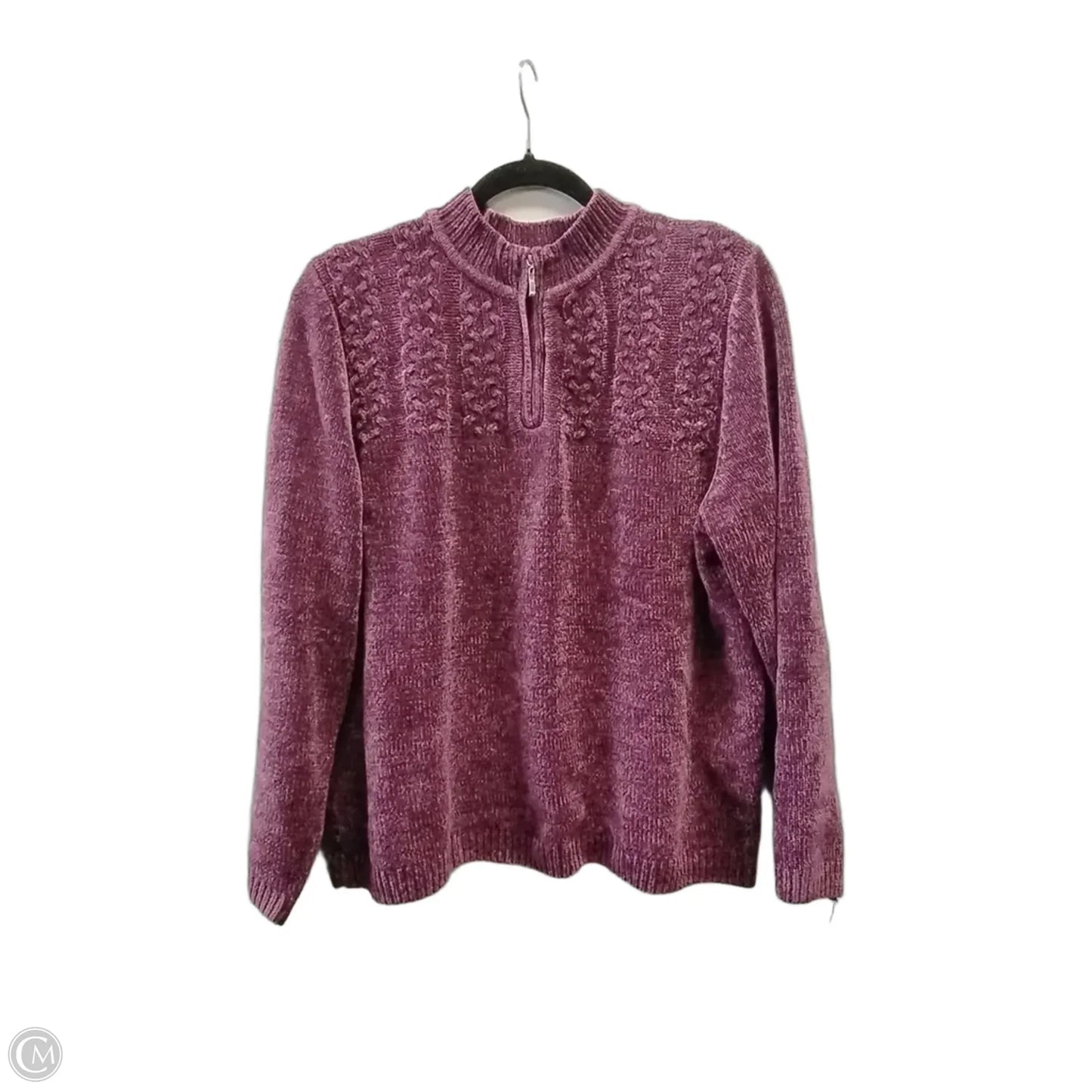 Sweater By Alfred Dunner In Mauve, Size: L