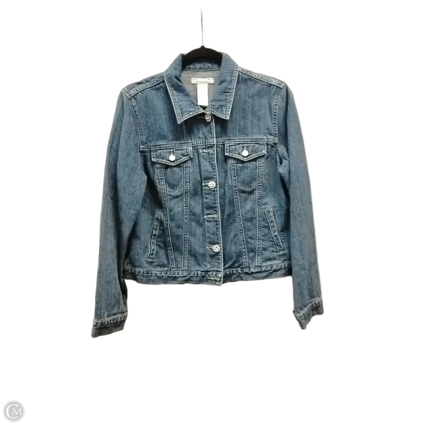 Jacket Denim By Crazy Horse In Blue Denim, Size: L