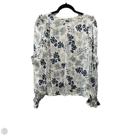 Blouse Long Sleeve By Loft In Floral Print, Size: M