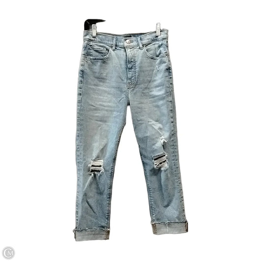 Jeans Straight By Express In Blue Denim, Size: 8