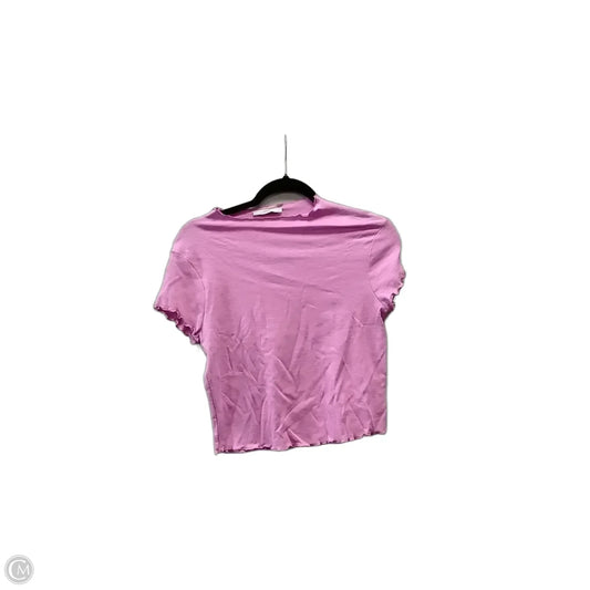 Top Short Sleeve By Zenana In Pink, Size: M