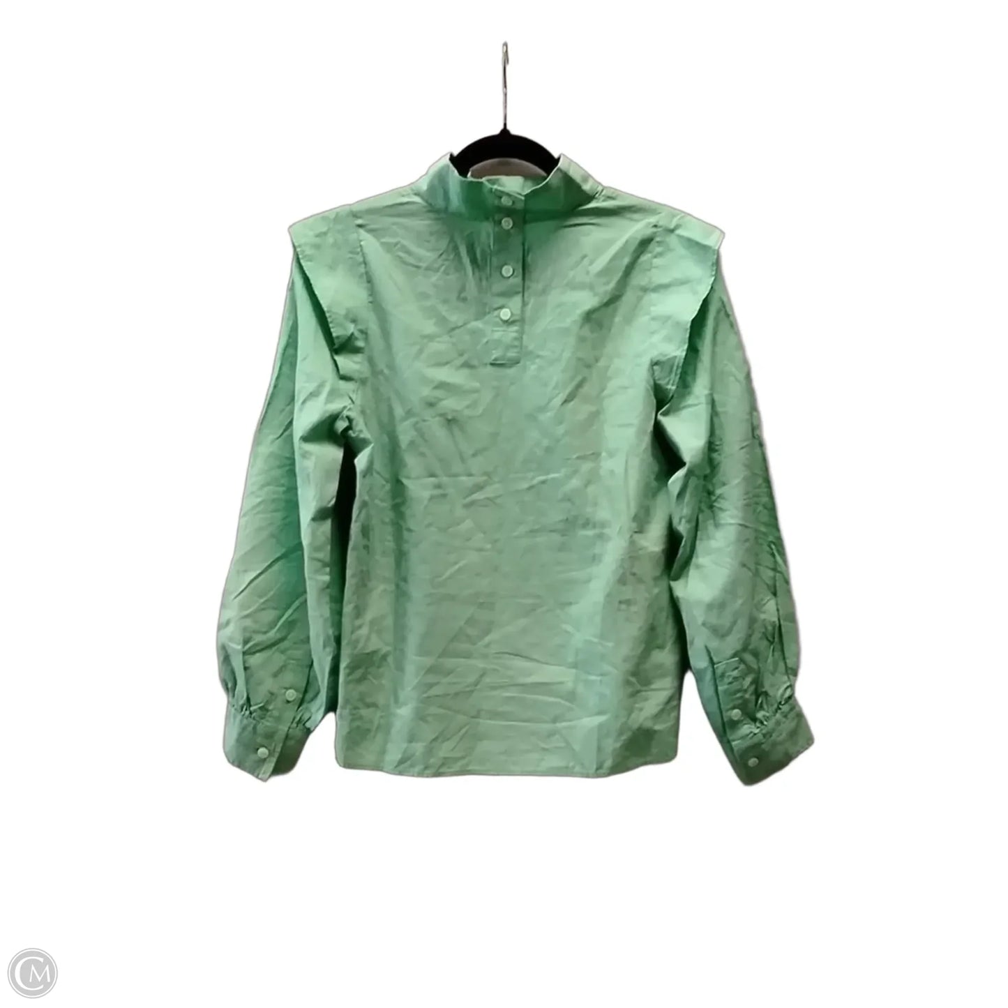 Top Long Sleeve By Everlane In Teal, Size: S