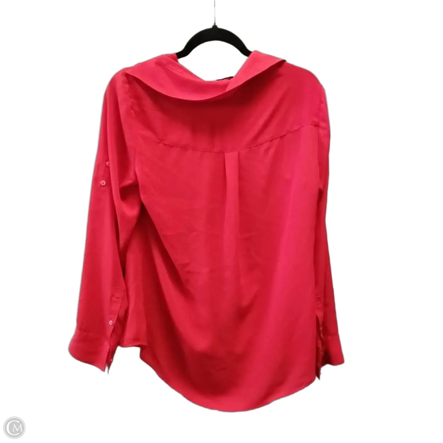 Blouse Long Sleeve By Express In Red, Size: M