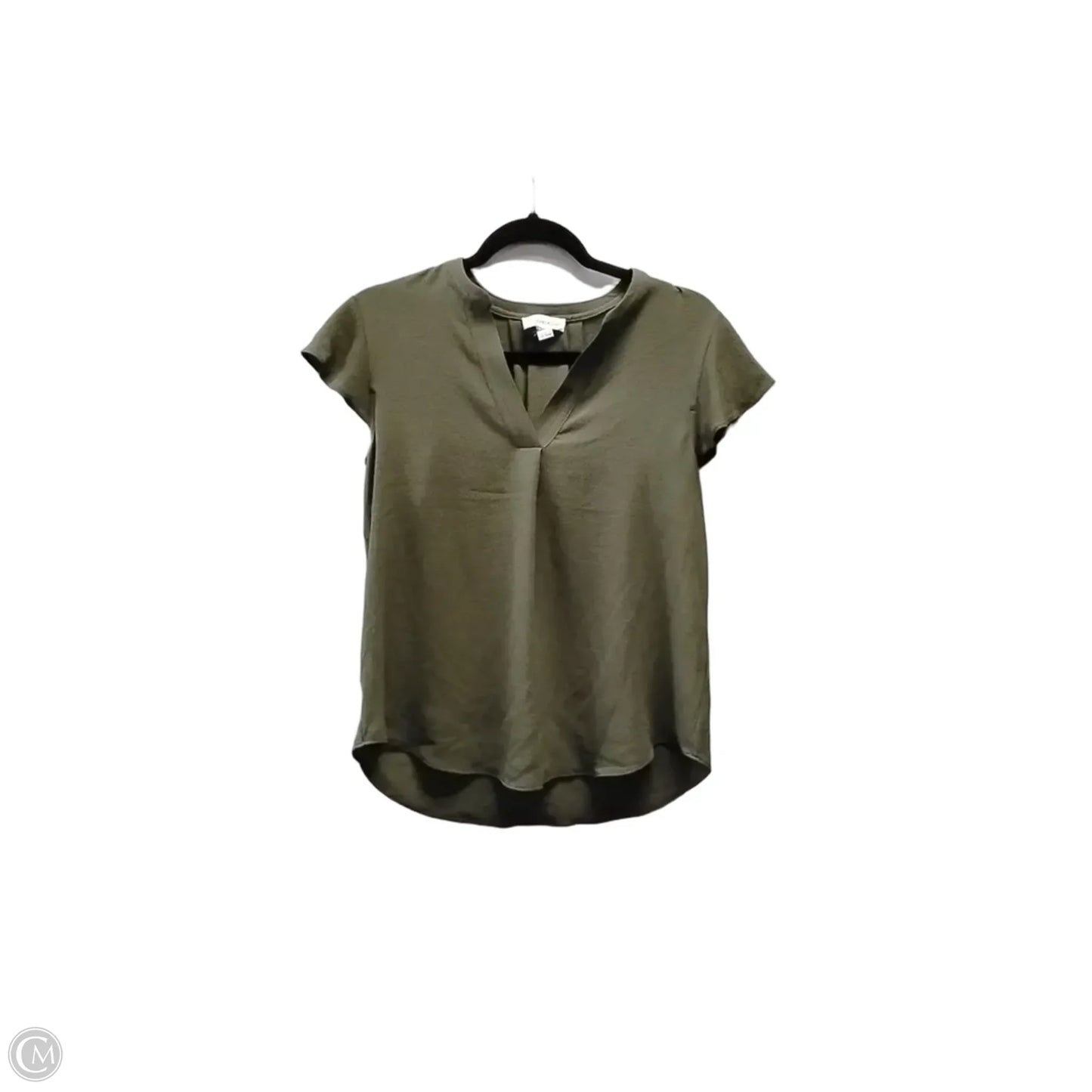 Top Short Sleeve By Calvin Klein In Green, Size: S