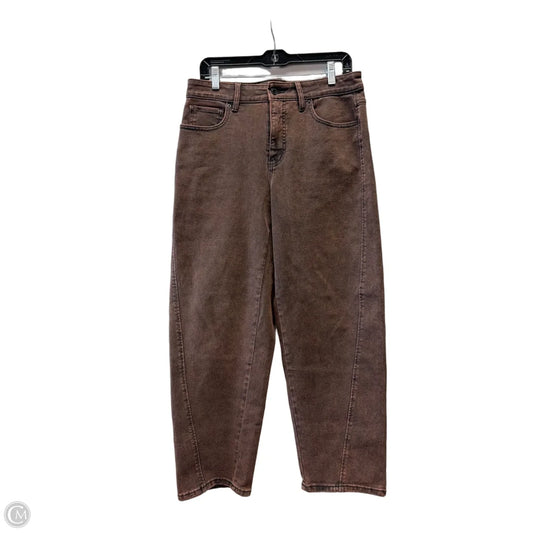 Jeans Wide Leg By Time And Tru In Brown Denim, Size: 10