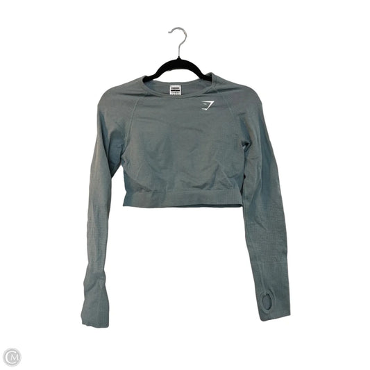 Athletic Top Long Sleeve Crewneck By Gym Shark In Blue, Size: L