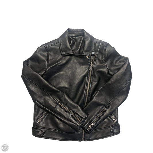 Jacket Leather By Cme In Black, Size: S
