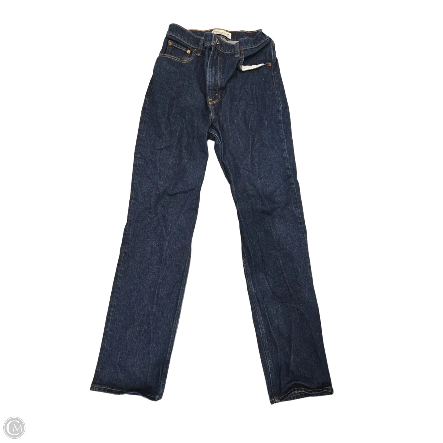 Jeans Straight By Abercrombie And Fitch In Blue Denim, Size: 6