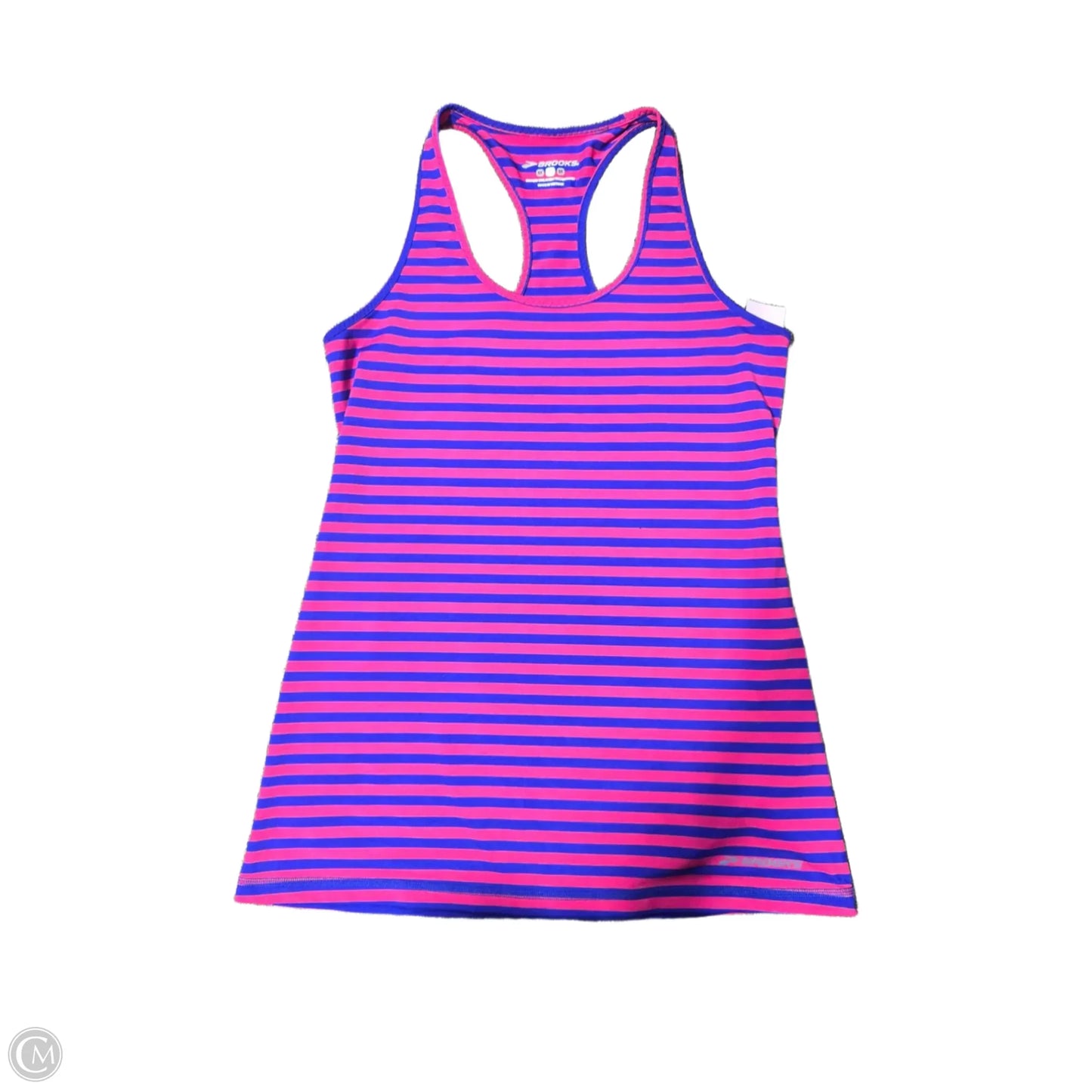 Athletic Tank Top By Brooks In Striped Pattern, Size: M