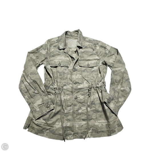 Jacket Shirt By American Eagle In Camouflage Print, Size: M