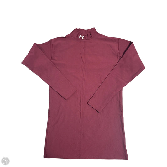 Top Long Sleeve By Under Armour In Maroon, Size: L