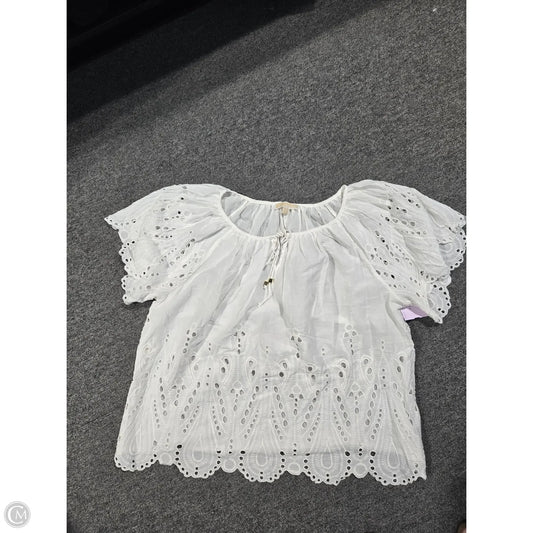 Top Short Sleeve By Michael By Michael Kors In White, Size: 3x