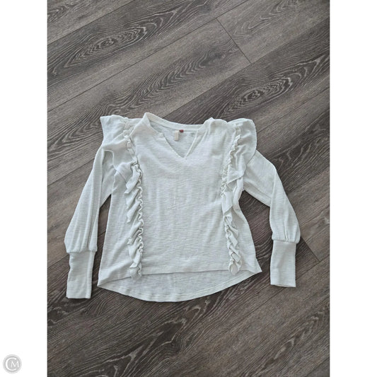 Top Long Sleeve By Pilcro In Cream, Size: S