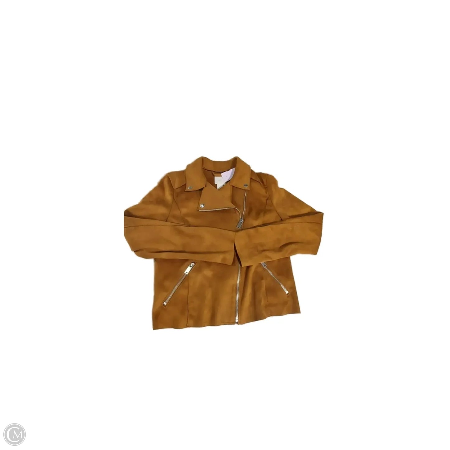Jacket Moto By H&m In Brown, Size: Xs