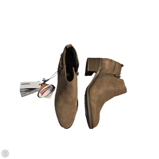 Boots Ankle Heels By Sonoma In Tan, Size: 7.5