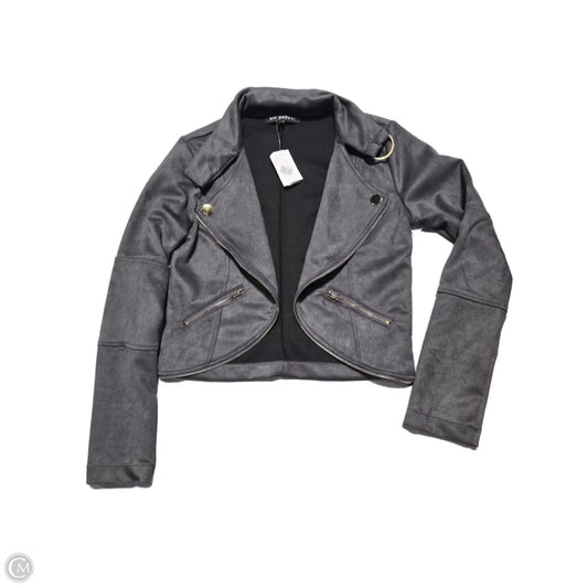 Jacket Moto By Blu Pepper In Grey, Size: M