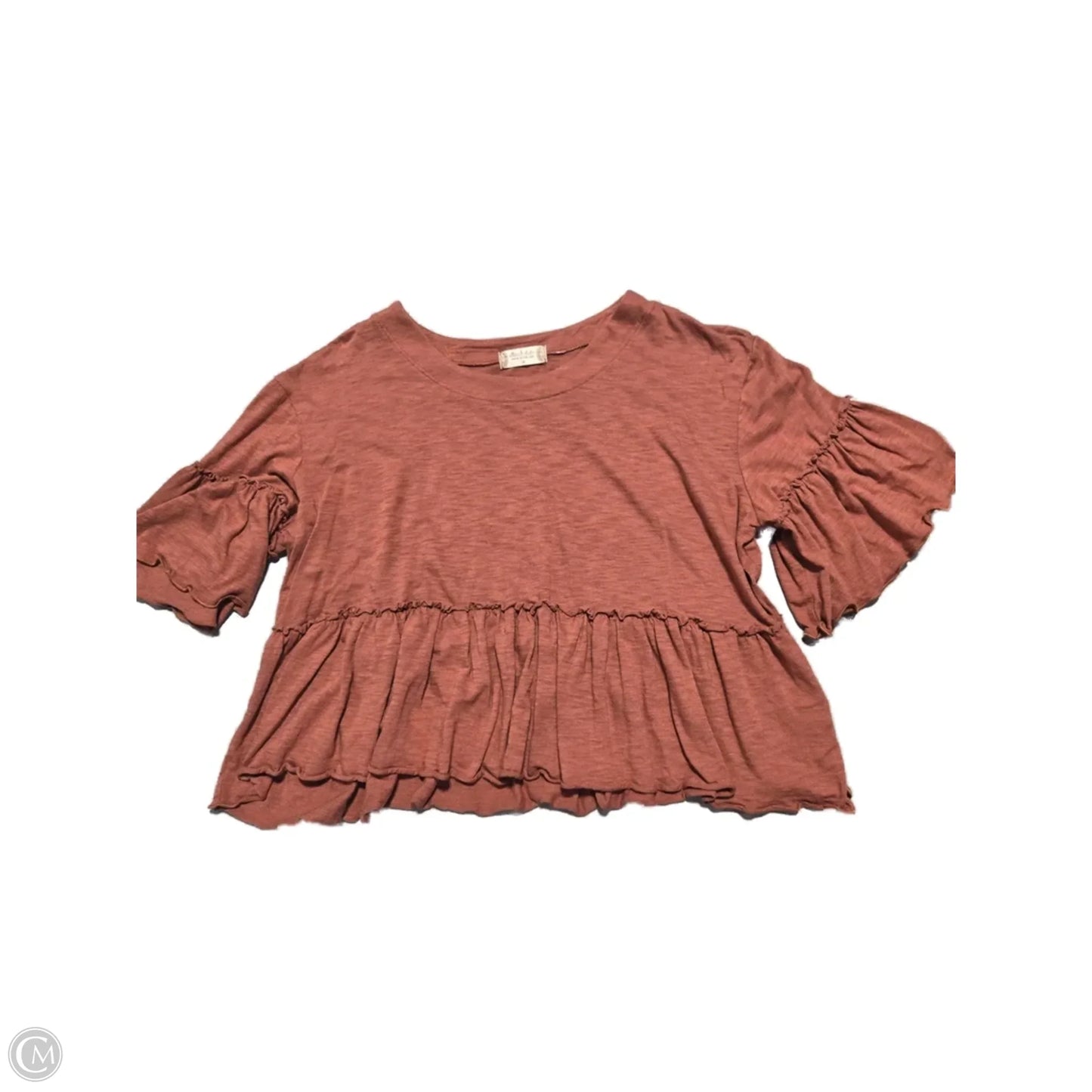 Top Short Sleeve By Altard State In Brown, Size: M