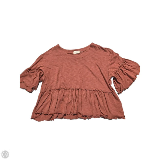 Top Short Sleeve By Altard State In Brown, Size: M