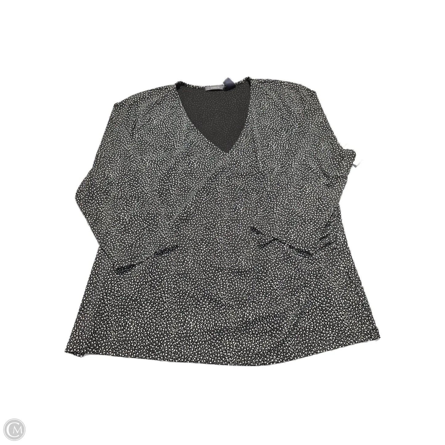 Top Long Sleeve By Liz Claiborne In Polkadot Pattern, Size: 3x