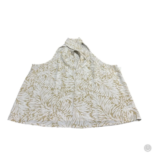Tank Top By Lands End In Tan & White, Size: Xl