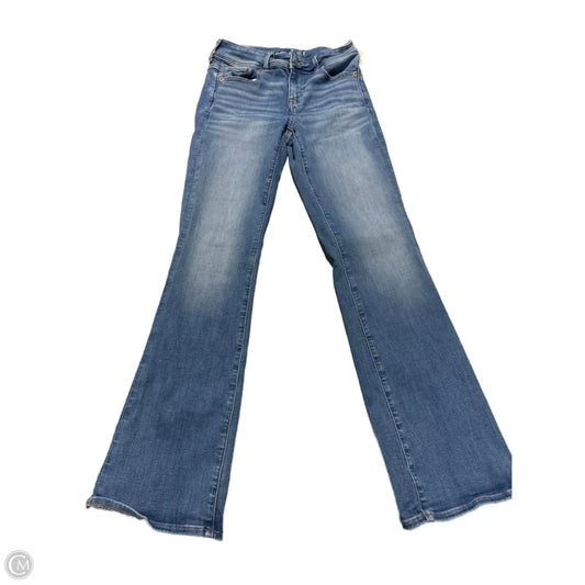 Jeans Boot Cut By American Eagle In Blue Denim, Size: 4