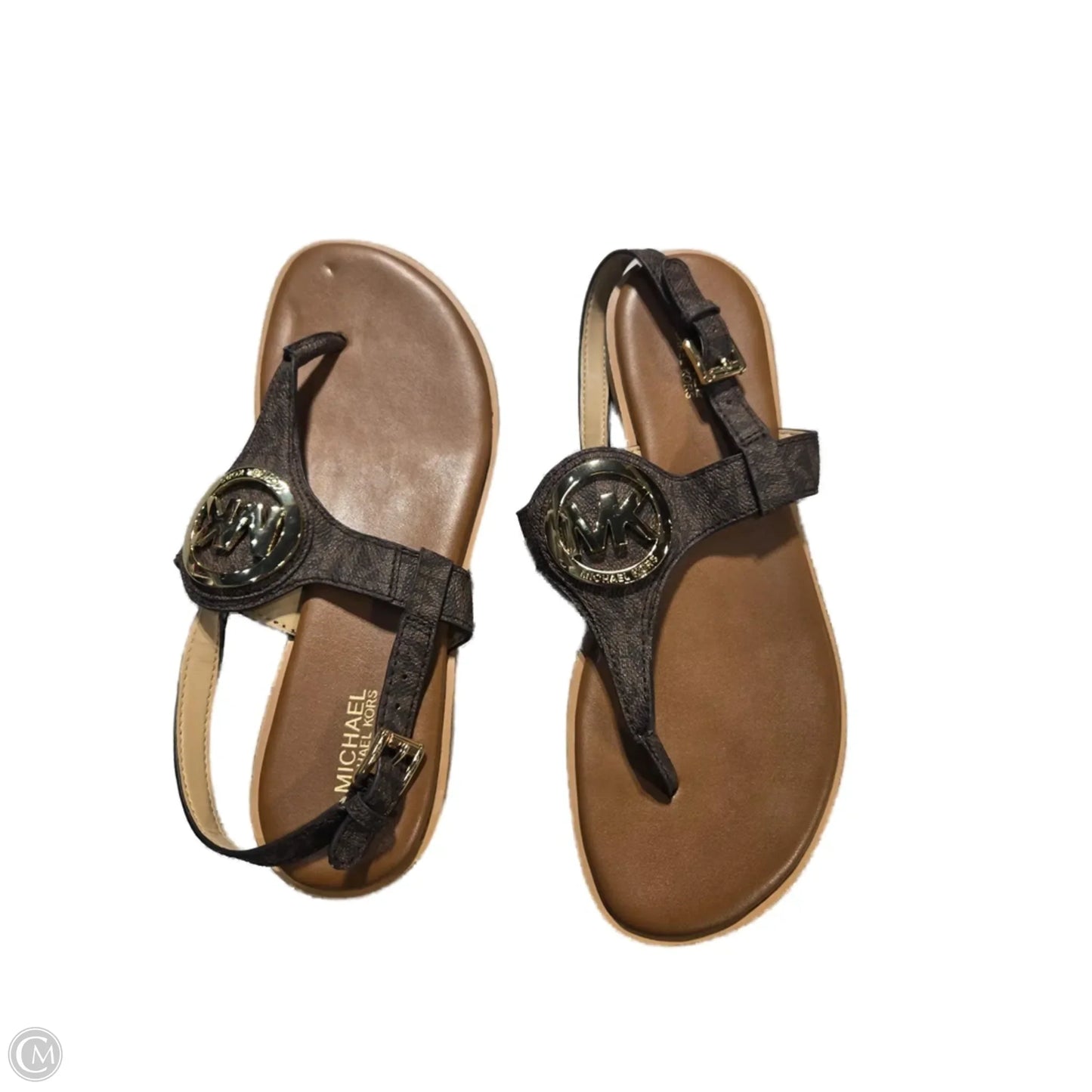 Sandals Flats By Michael By Michael Kors In Brown, Size: 8