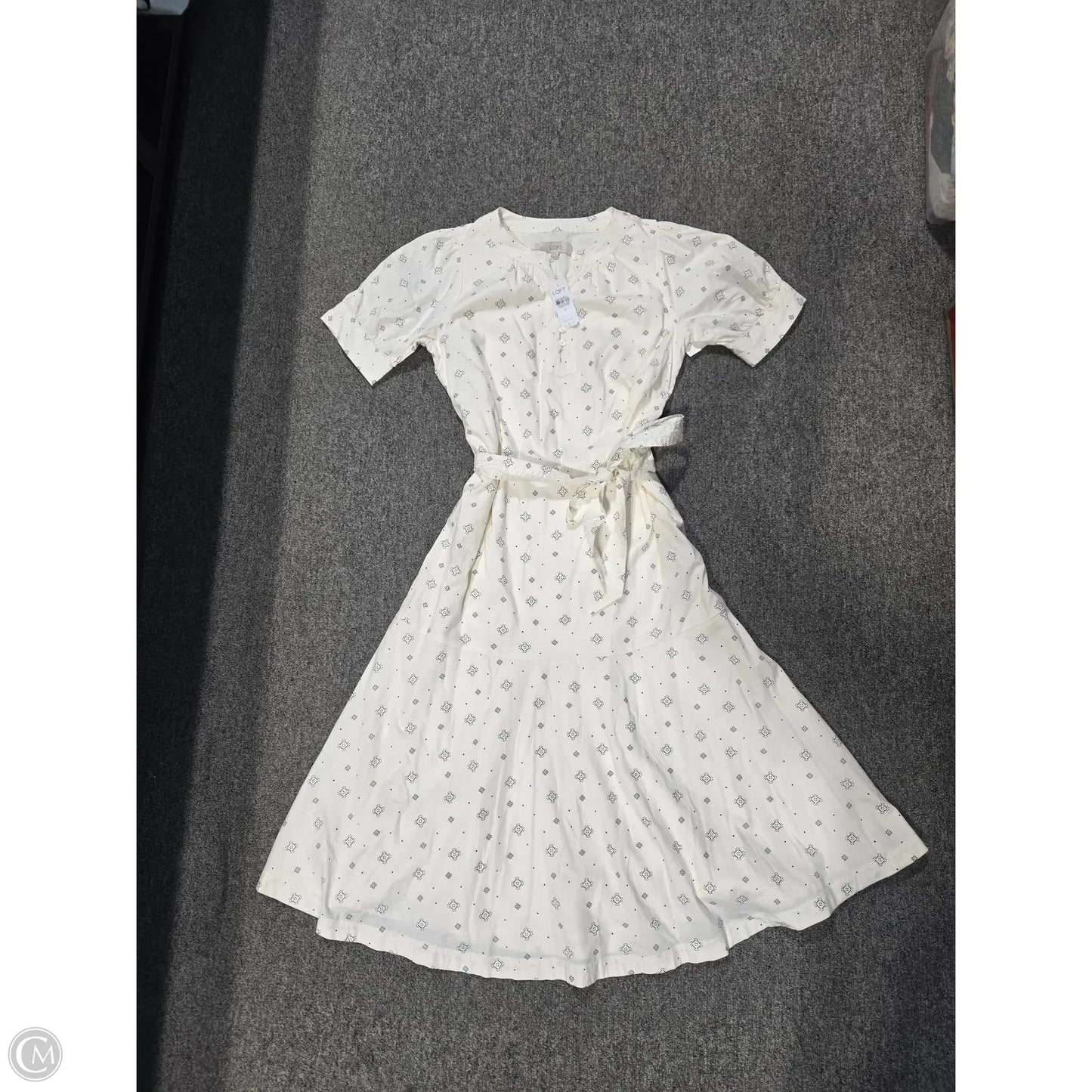 Dress Casual Maxi By Loft In Cream, Size: Xs