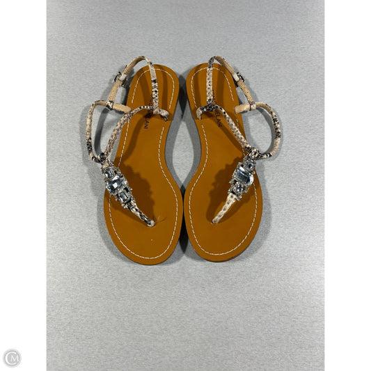 Sandals Flats By Antonio Melani In Animal Print, Size: 7.5