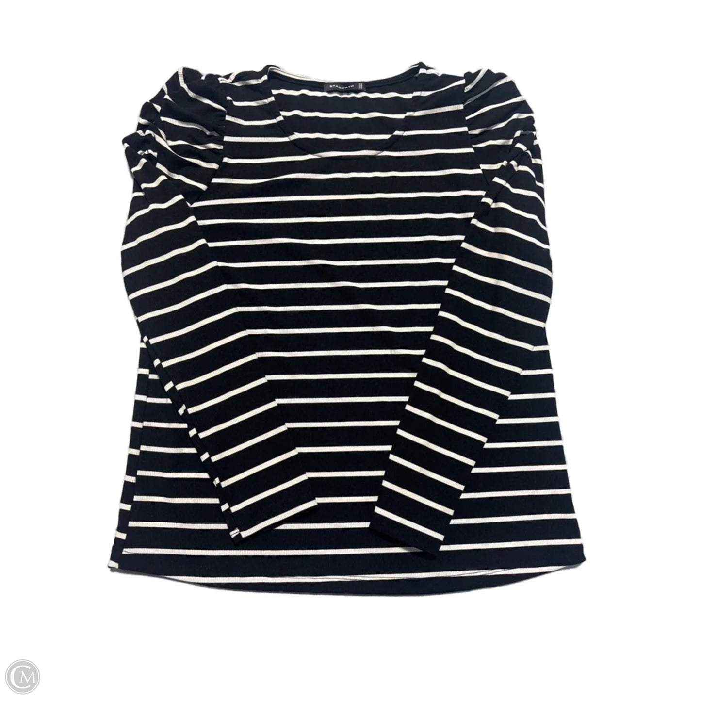 Top Long Sleeve By Staccato In Striped Pattern, Size: M