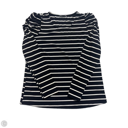 Top Long Sleeve By Staccato In Striped Pattern, Size: M