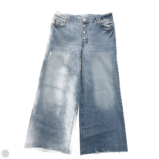 Jeans Wide Leg By Time And Tru In Blue Denim, Size: 12