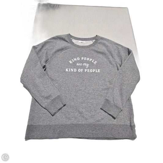 Sweatshirt Crewneck By Maurices In Grey, Size: L