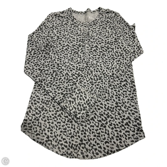 Top Long Sleeve By Aerie In Animal Print, Size: M
