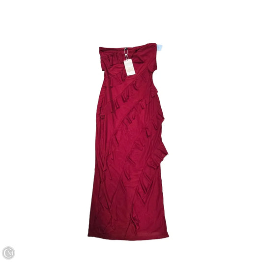 Dress Party Midi By Fashion Nova In Red, Size: S