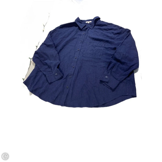 Top Long Sleeve By Maurices In Navy, Size: 1x