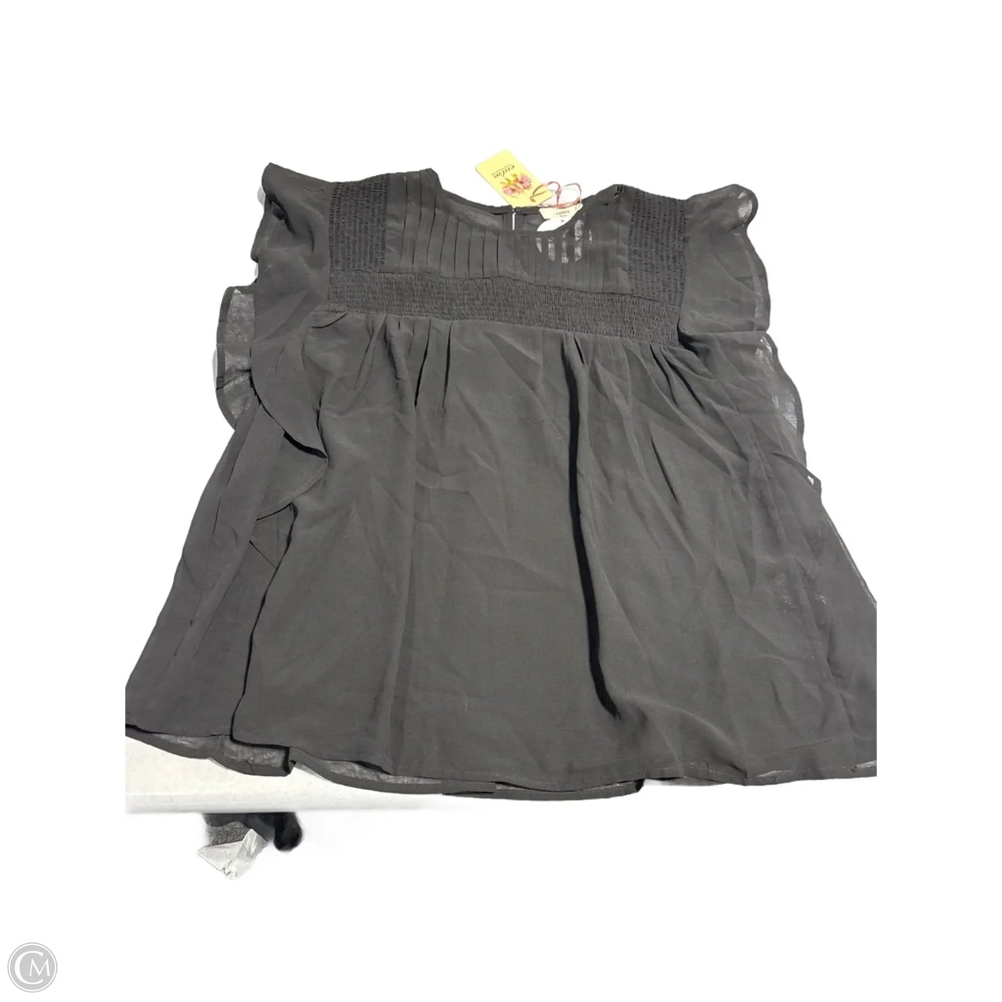 Top Short Sleeve By Entro In Black, Size: L