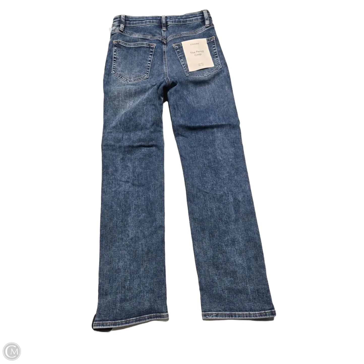 Jeans Straight By Frame In Blue Denim, Size: 6