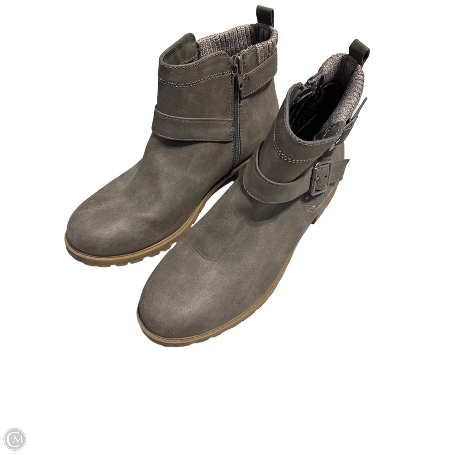 Boots Ankle Flats By Cme In Grey, Size: 6