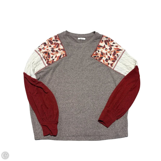 Top Long Sleeve By Maurices In Brown, Size: Xs