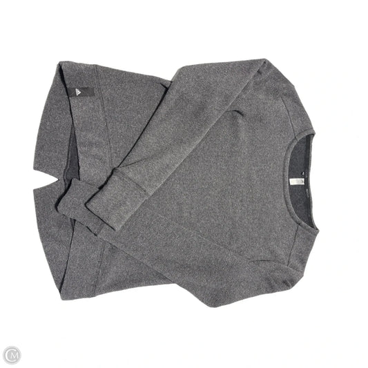 Top Long Sleeve By Adidas In Grey, Size: M