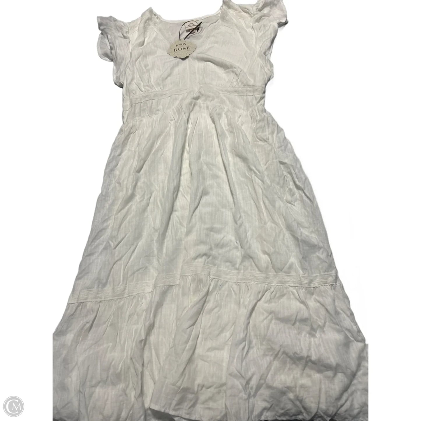 Dress Casual Maxi By Knox Rose In White, Size: Xxl