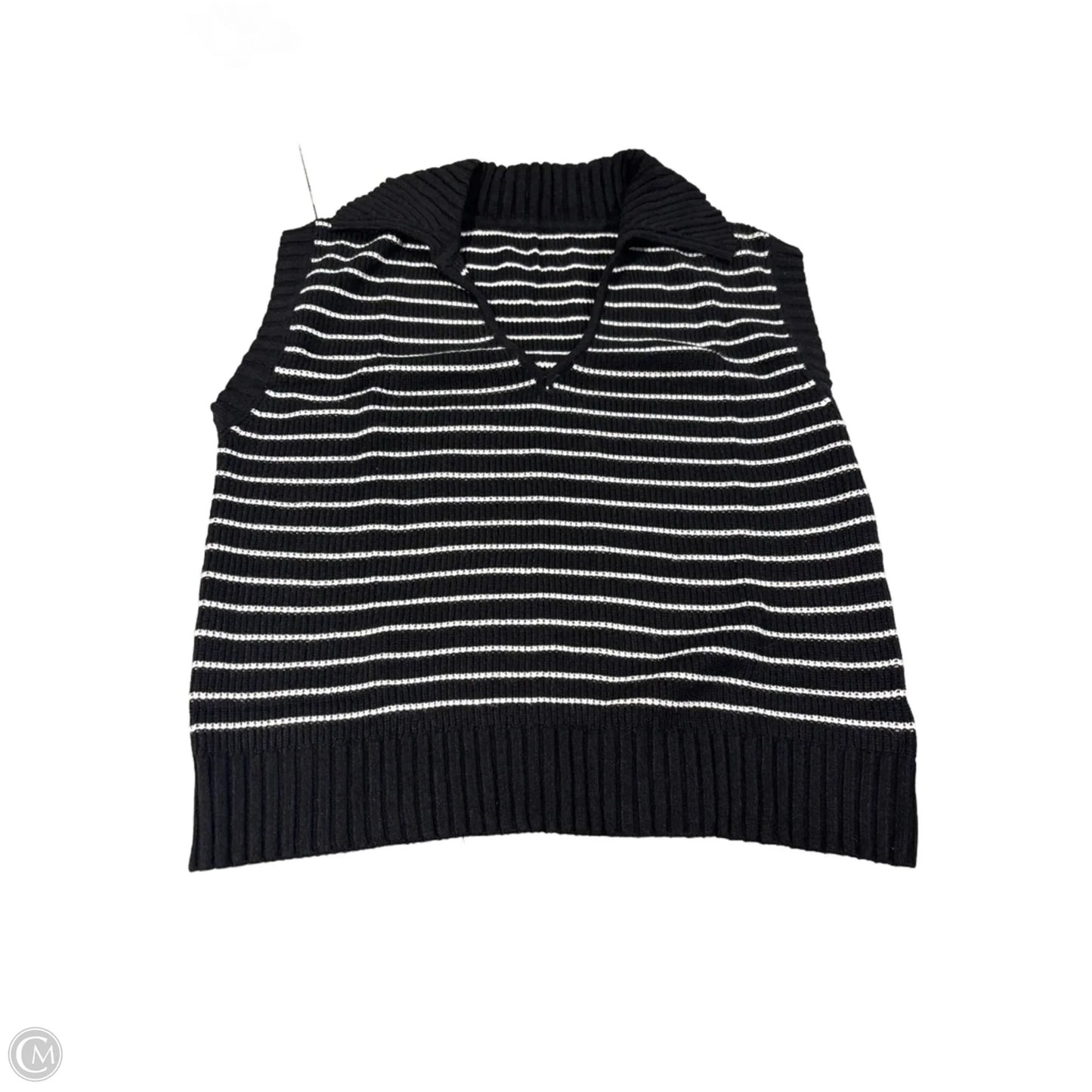 Vest Sweater By Cmf In Striped Pattern, Size: S