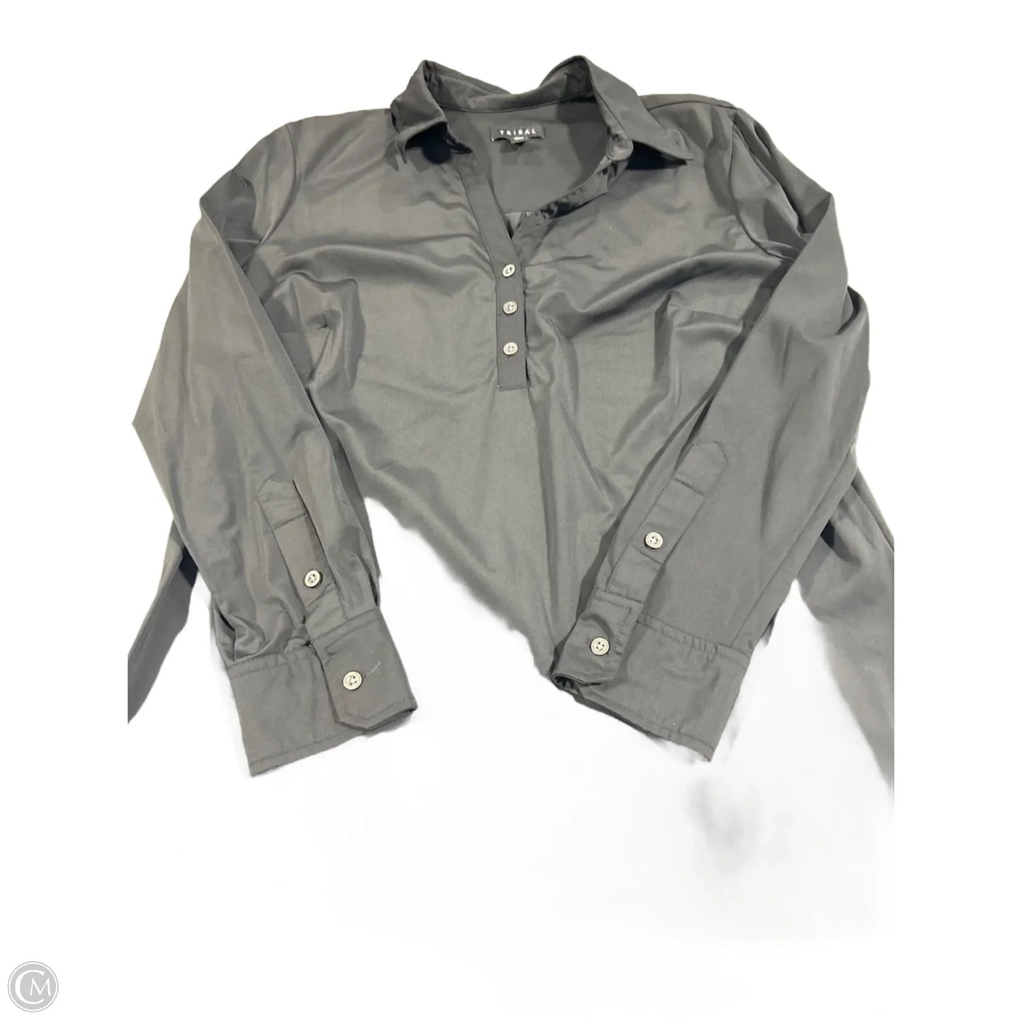 Top Long Sleeve By Tribal In Black, Size: M