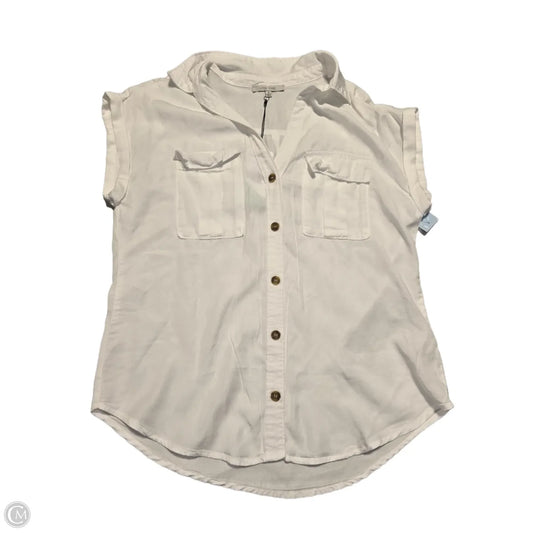 Top Short Sleeve By Love Tree In White, Size: S