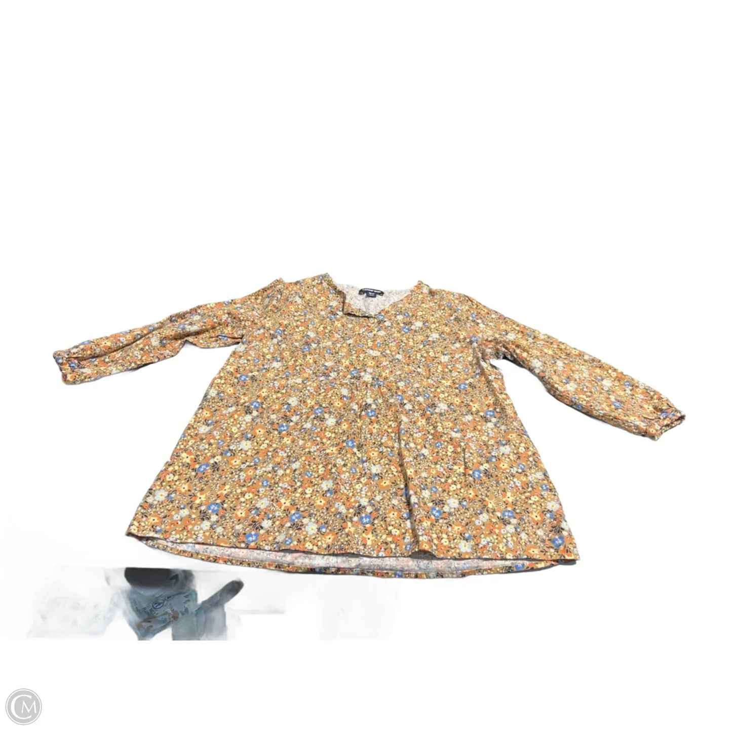 Top 3/4 Sleeve By Lands End In Floral Print, Size: Mp