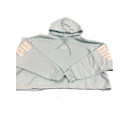 Sweatshirt Hoodie By Puma In Teal, Size: Xxl